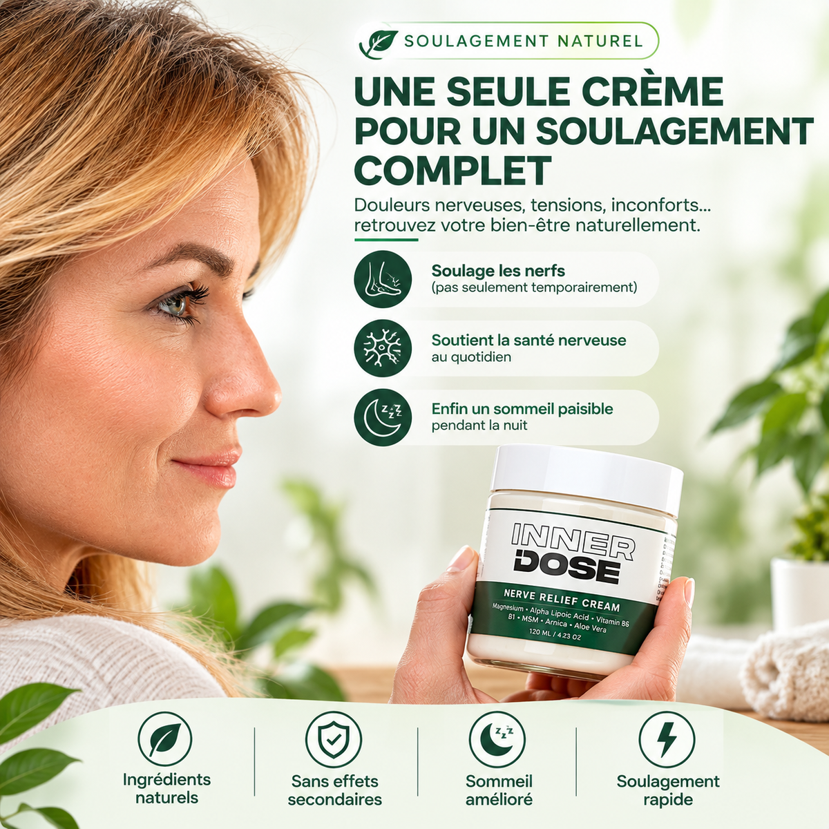 Inner Dose® – Crème Apaisante pour les Nerfs